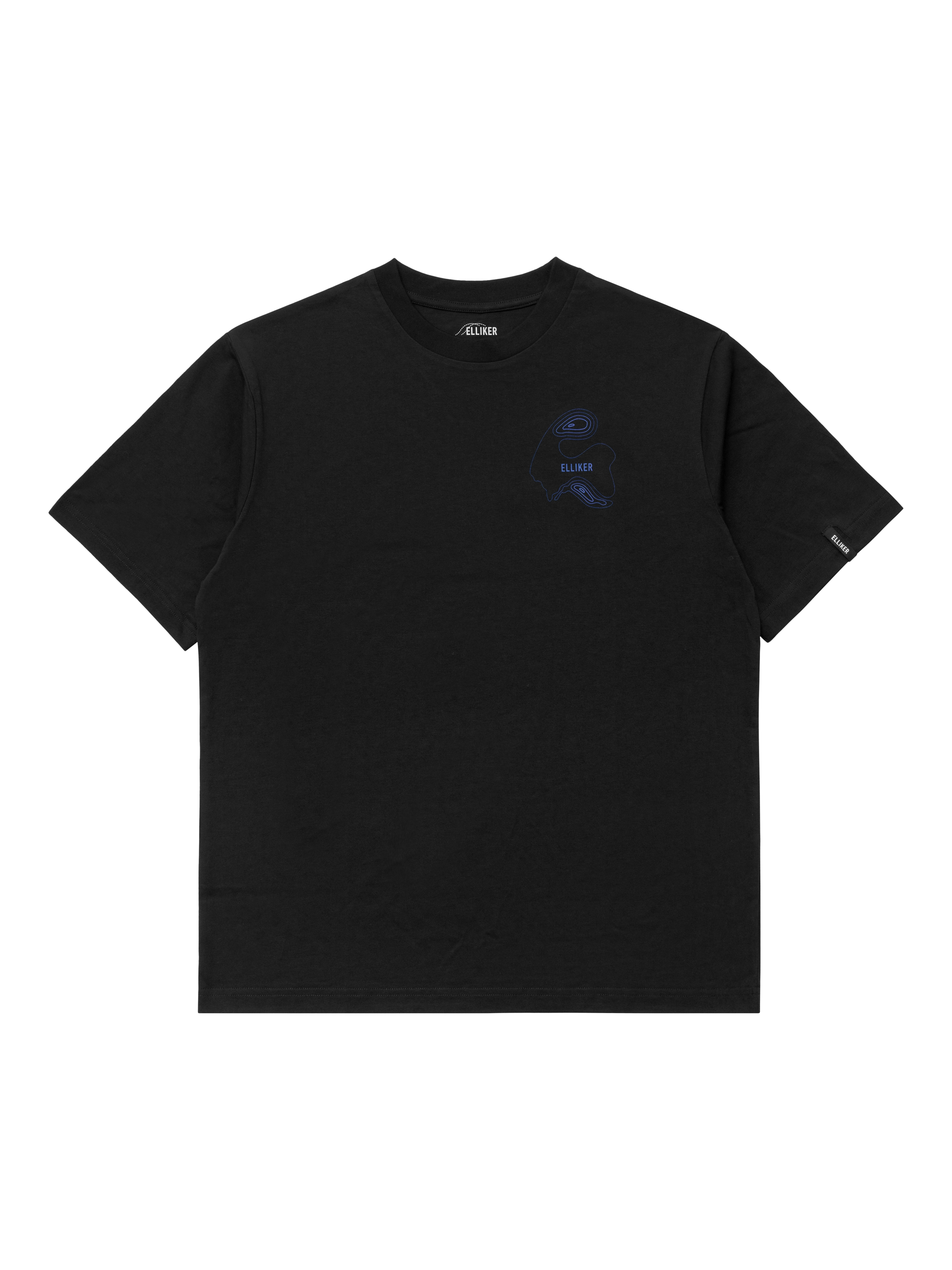 Product image 1 of 9, which shows ELLIKER Cotton Regular Fit Graphic T-Shirt, Black, M