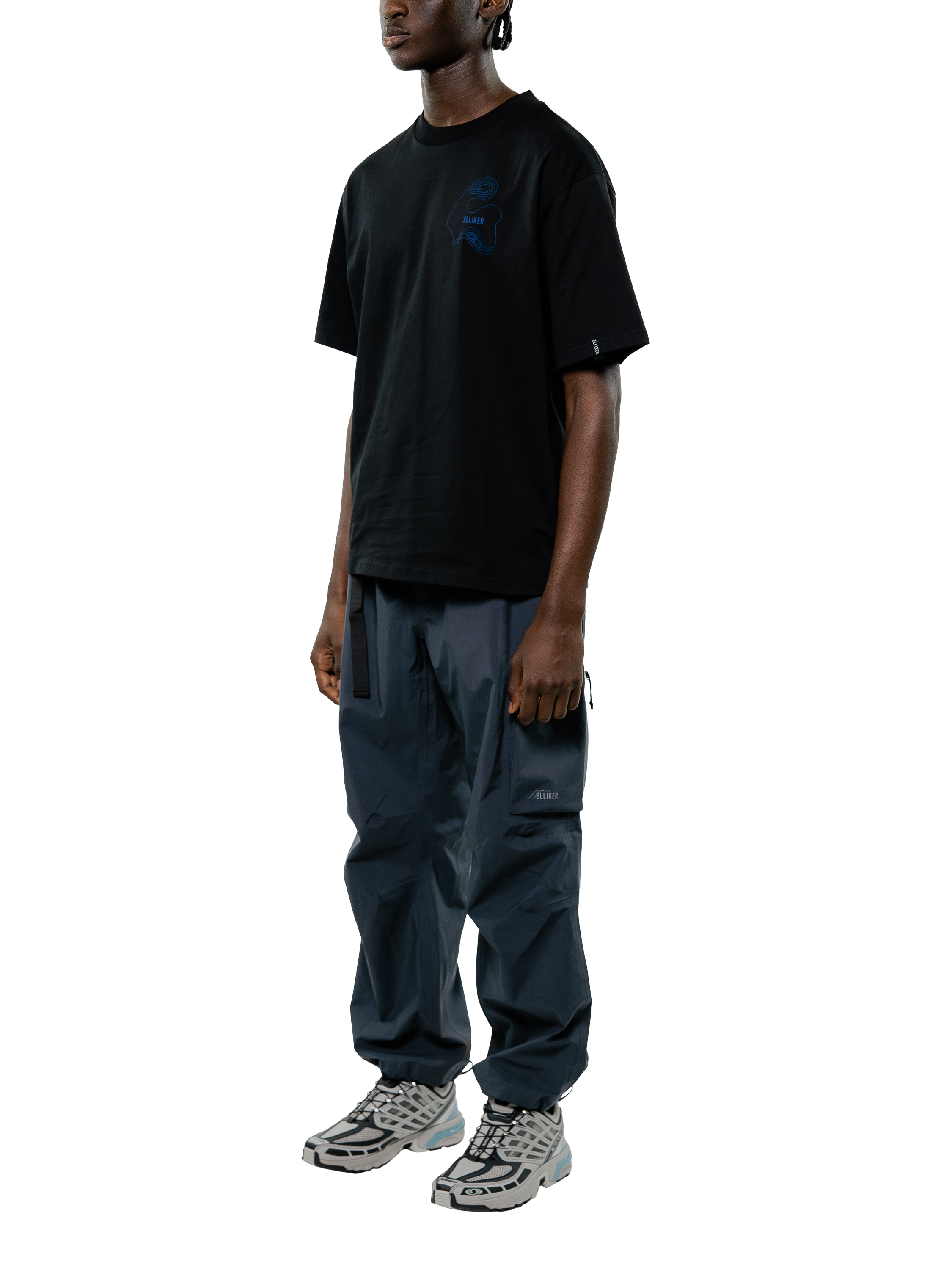 Product image 2 of 9, which shows ELLIKER Cotton Regular Fit Graphic T-Shirt, Black, M