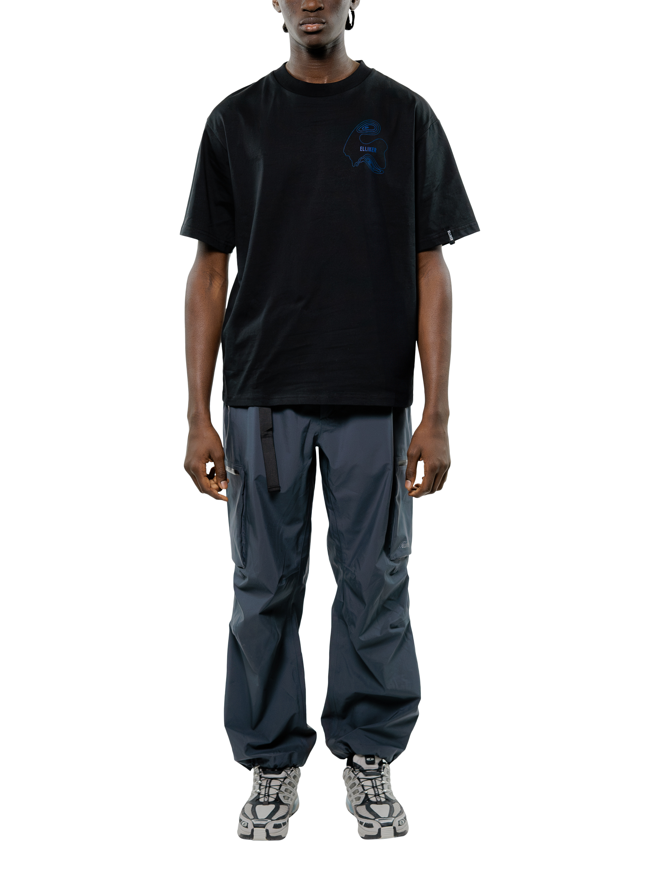 Product image 5 of 9, which shows ELLIKER Cotton Regular Fit Graphic T-Shirt, Black, M