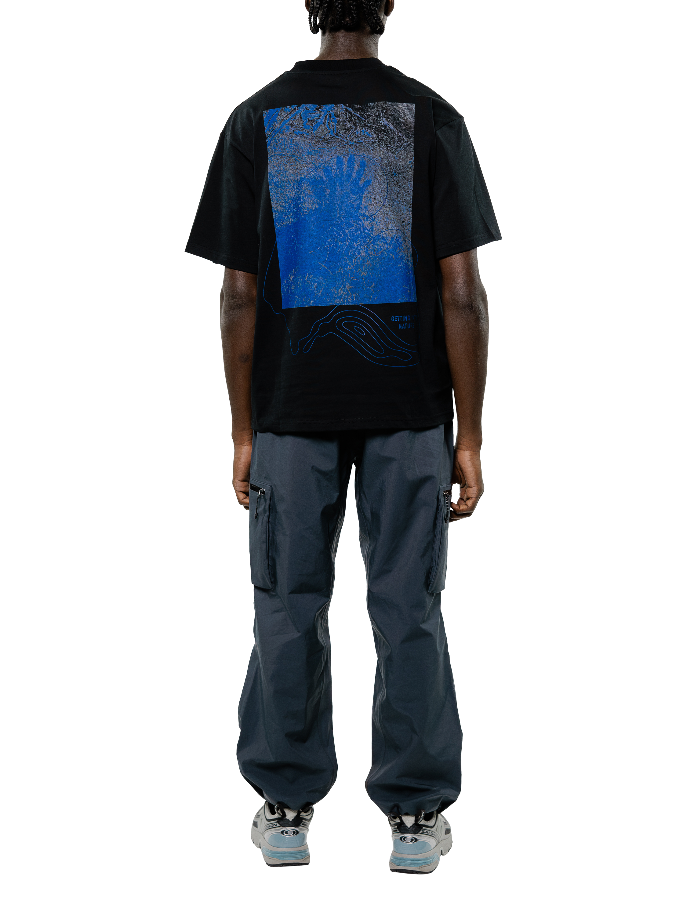 Product image 6 of 9, which shows ELLIKER Cotton Regular Fit Graphic T-Shirt, Black, M