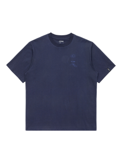 ELLIKER Cotton Regular Fit Graphic T-Shirt, Navy