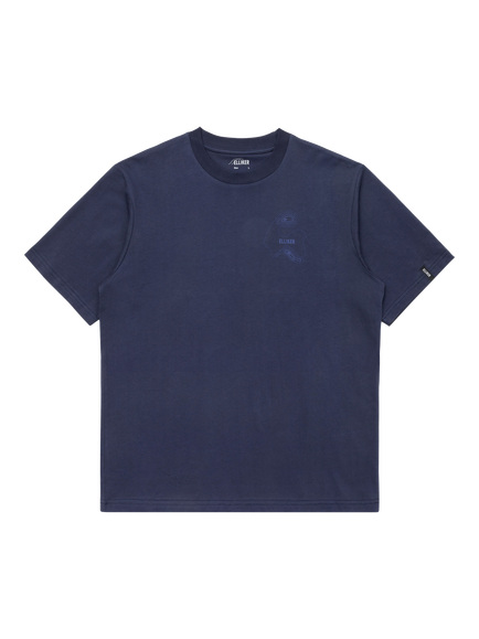 ELLIKER Cotton Regular Fit Graphic T-Shirt, Navy