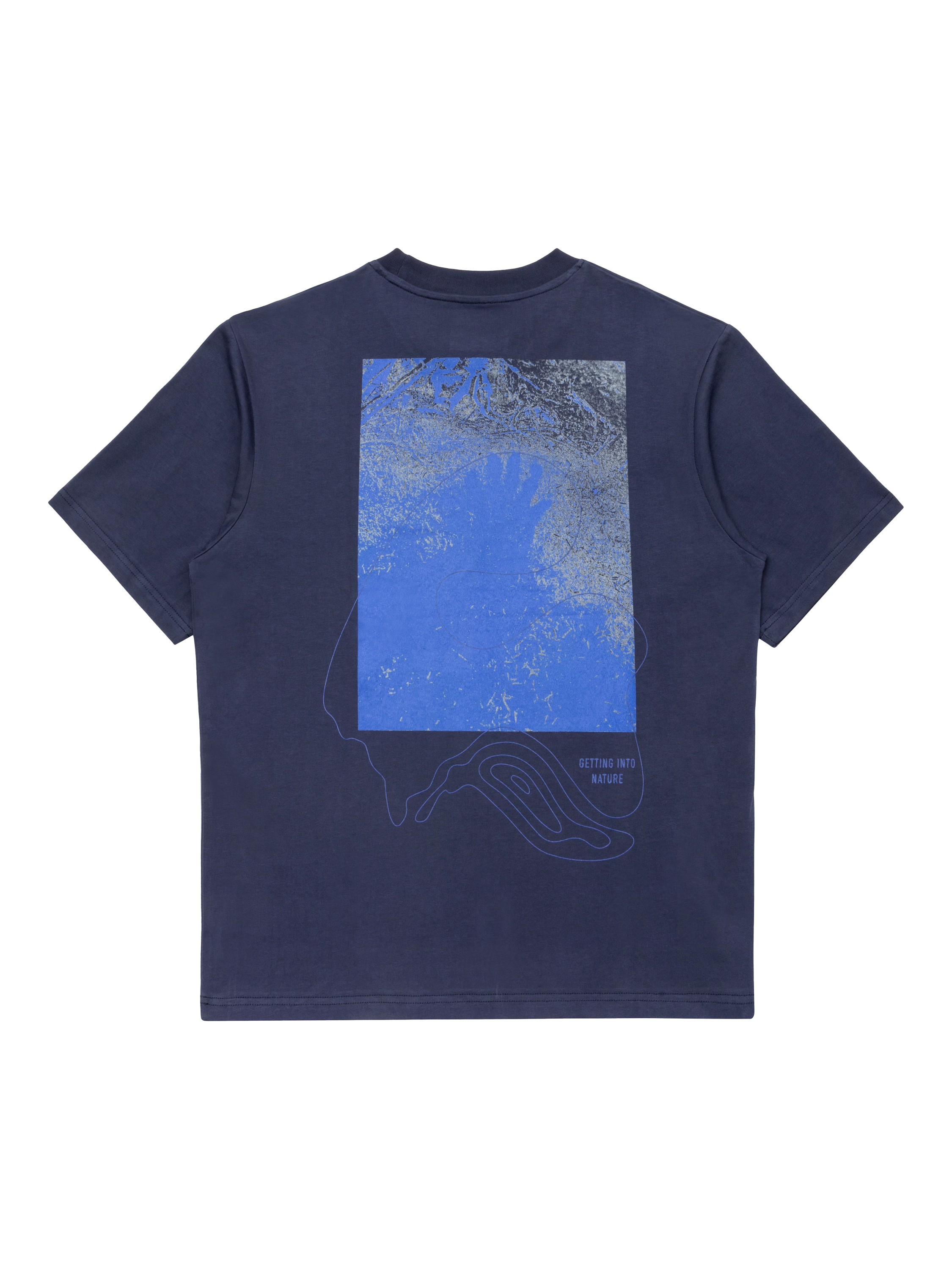 Product image 2 of 4, which shows ELLIKER Cotton Regular Fit Graphic T-Shirt, Navy, XS