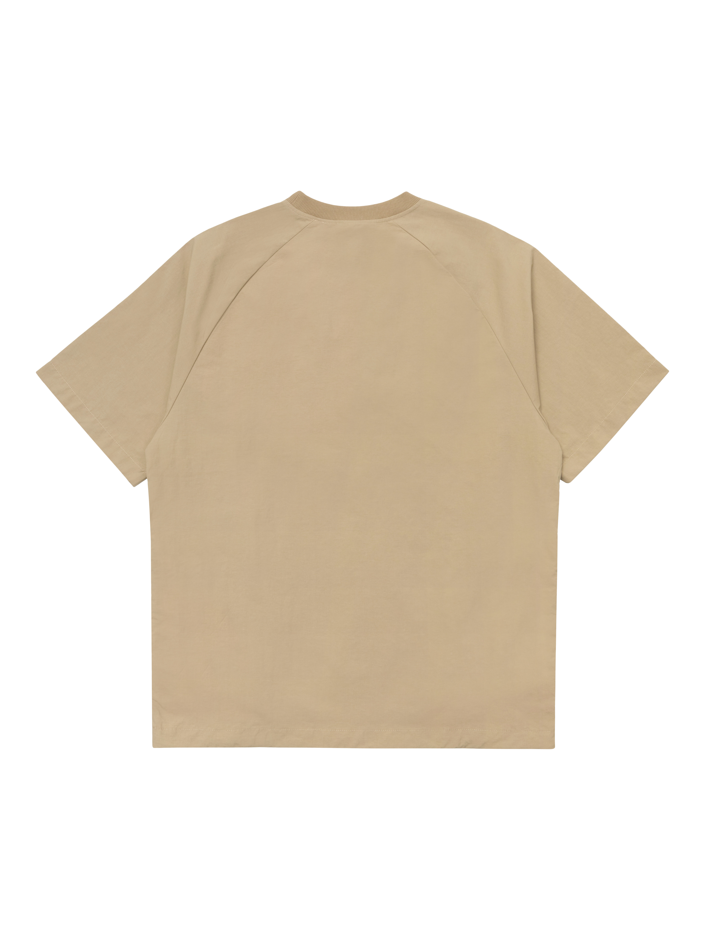 Product image 2 of 5, which shows ELLIKER Kex Nylon Regular Fit Tech T-Shirt, Sand, XS
