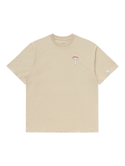 ELLIKER Rill Organic Cotton Regular Fit Spore Graphic T-Shirt, Sand