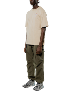 ELLIKER Rill Organic Cotton Regular Fit Spore Graphic T-Shirt - view 2, Sand