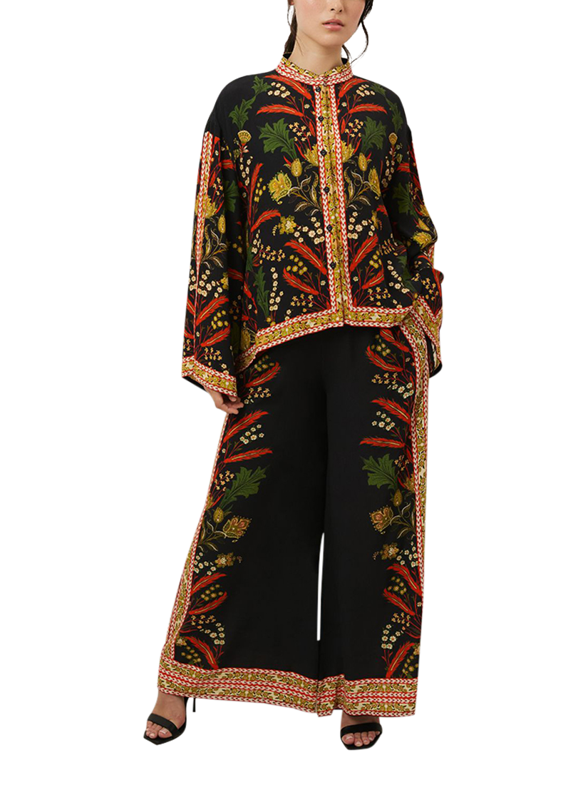 Product image 1 of 3, which shows Raishma Reyna Oversized Shirt, Black/Multi, 12