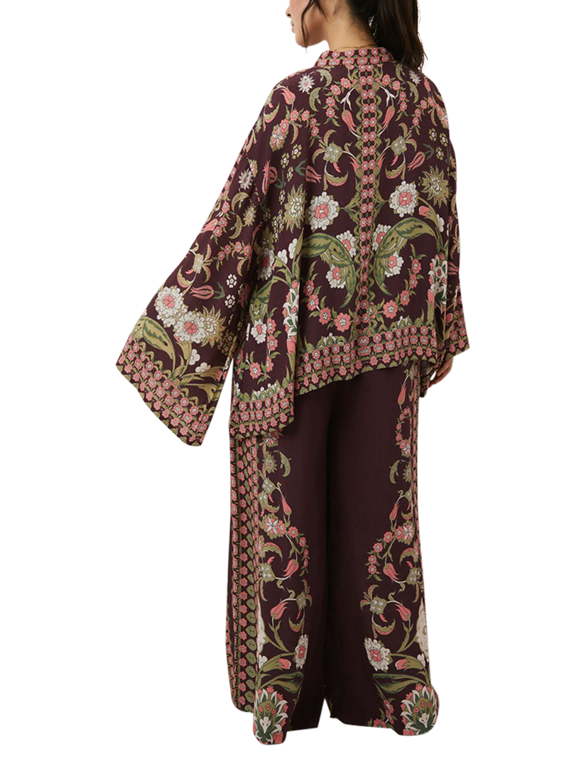 Product image 2 of 3, which shows Raishma Rhea Floral Shirt, Plum, 8