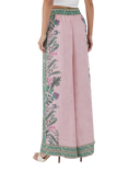 Raishma Ariyah Floral Wide Leg Trousers, Pink/Multi