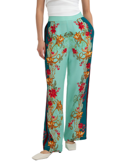 Raishma Candy Floral Wide Leg Trousers, Multi, Multi