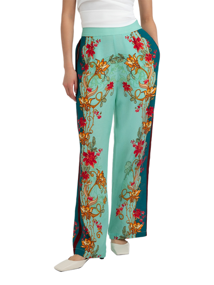 Raishma Candy Floral Wide Leg Trousers, Multi, Multi
