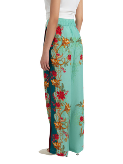 Raishma Candy Floral Wide Leg Trousers, Multi - view 2, Multi