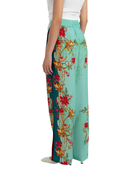 Raishma Candy Floral Wide Leg Trousers, Multi - view 2, Multi
