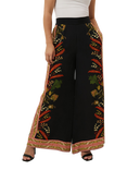 Raishma Reyna Floral Wide Leg Trousers, Black