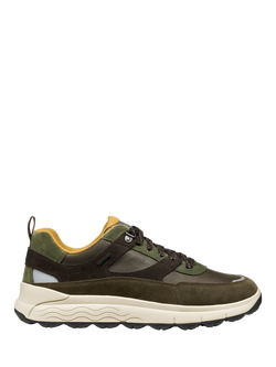 Geox Spherica 4x4 ABX Lace Up Trainers, Military/Coffee