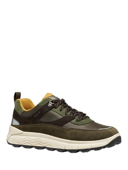 Geox Spherica 4x4 ABX Lace Up Trainers - view 2, Military/Coffee