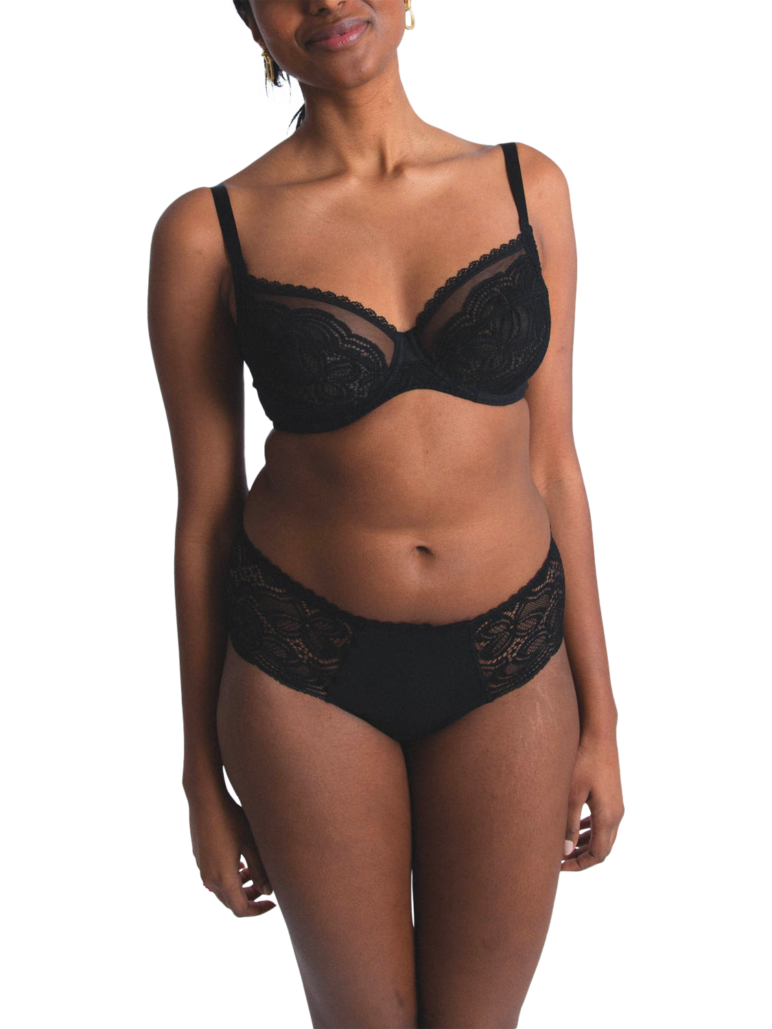Product image 1 of 4, which shows Maison Lejaby Envie Shorty Knickers, Black, 8