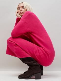 Ro&Zo V-Neck Knit Jumper Maxi Dress - view 2, Pink