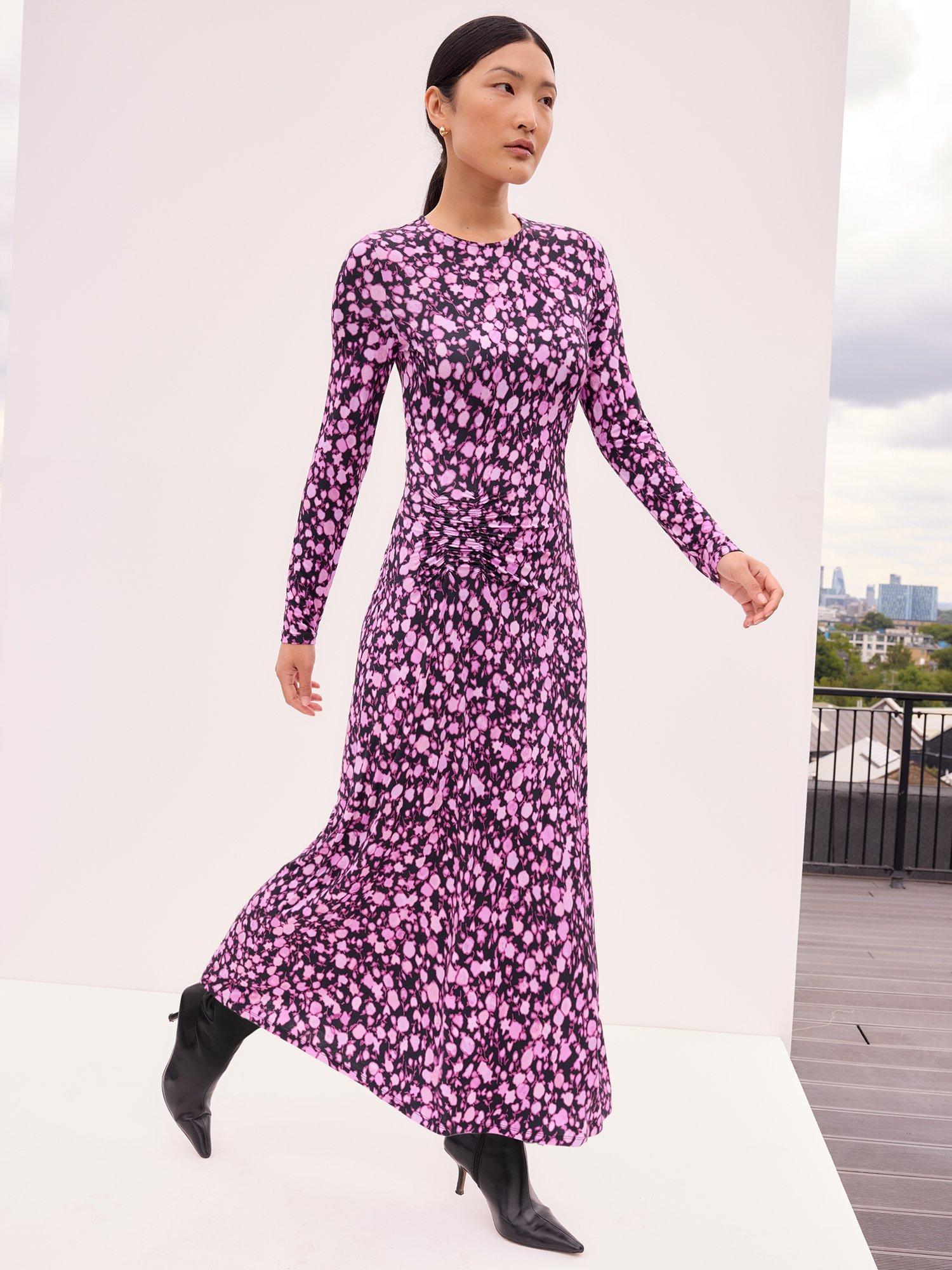 Product image 2 of 5, which shows Ro&Zo Batik Print Maxi Dress, Pink, 6