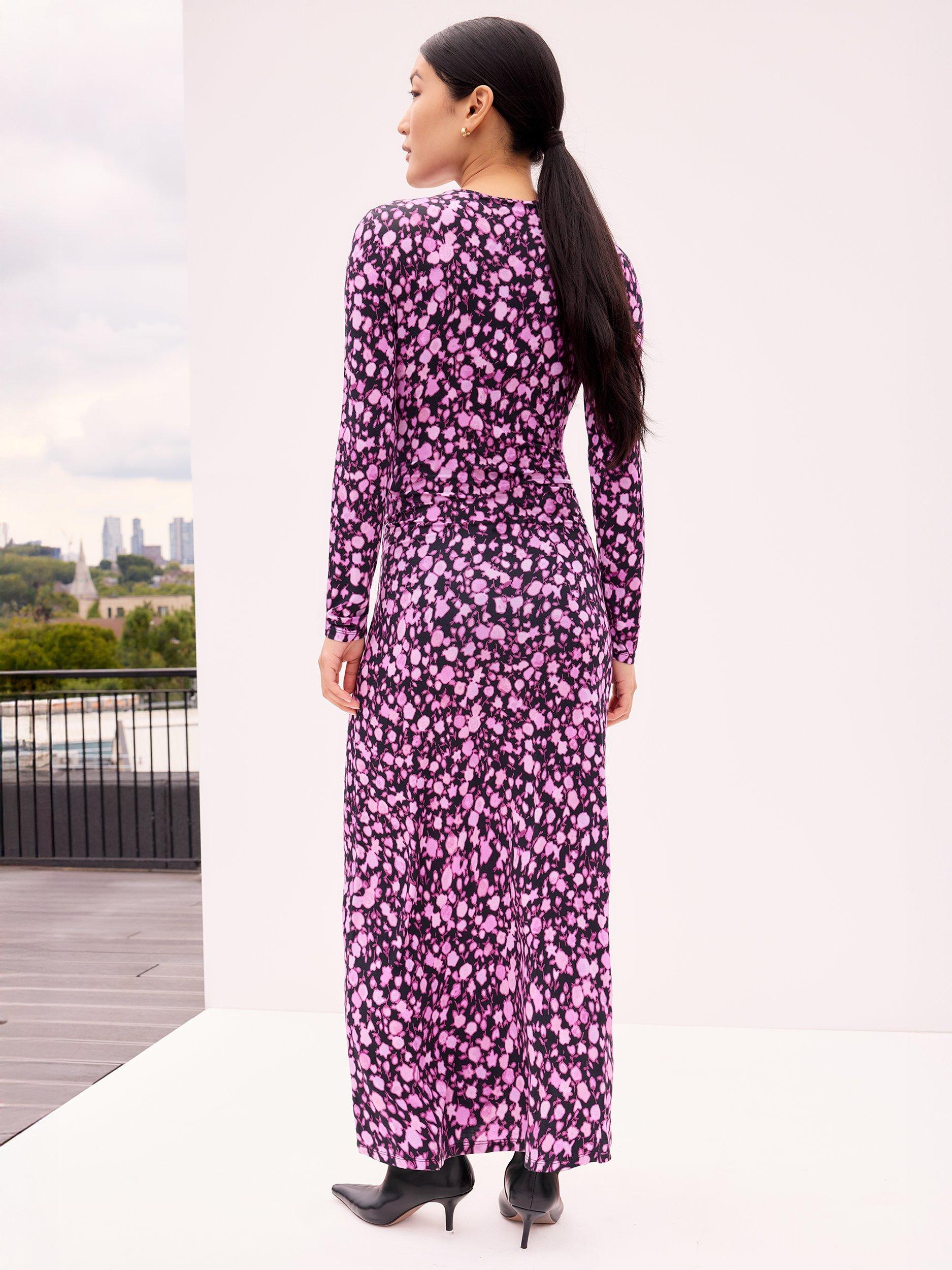 Product image 5 of 5, which shows Ro&Zo Batik Print Maxi Dress, Pink, 6