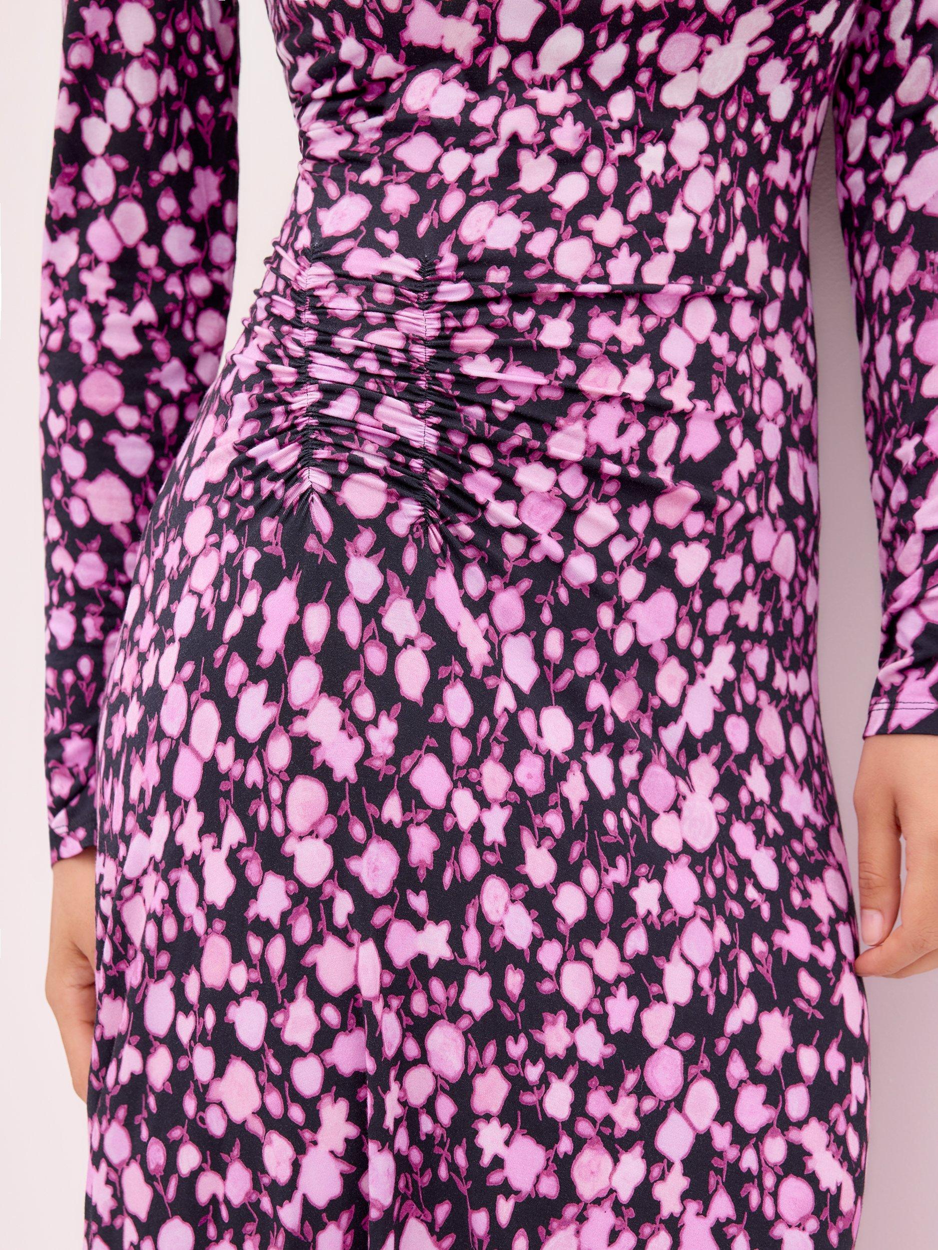 Product image 3 of 5, which shows Ro&Zo Petite Batik Print Maxi Dress, Pink, 8Pt