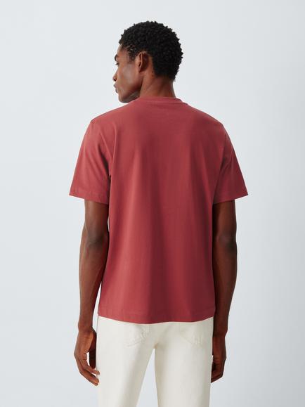 John Lewis Crew Neck Cotton T-Shirt - view 2, Red