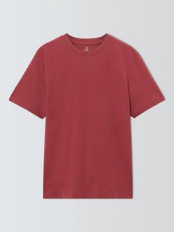 John Lewis Crew Neck Cotton T-Shirt, Red