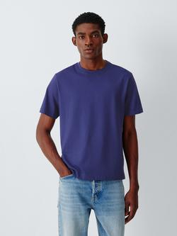 John Lewis Crew Neck Cotton T-Shirt, Blue