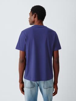 John Lewis Crew Neck Cotton T-Shirt - view 2, Blue