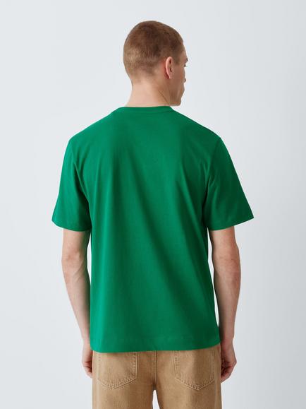 John Lewis Crew Neck Cotton T-Shirt - view 2, Green
