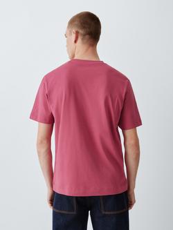 John Lewis Crew Neck Cotton T-Shirt - view 2, Rose Wine