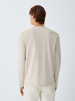 John Lewis Cotton Crew Neck Long Sleeve T-Shirt - view 2, Moonbeam