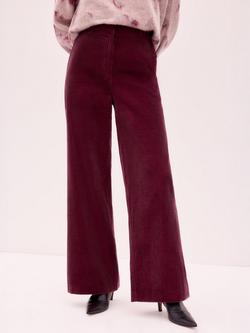 Ro&Zo Corduroy Wide Leg Trousers, Red, Red