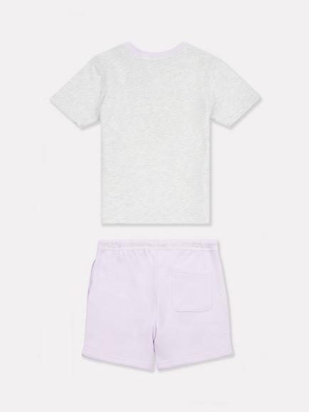 New Balance Kids' T-Shirt and Shorts Set, Ash Heather - view 2, Ash Heather