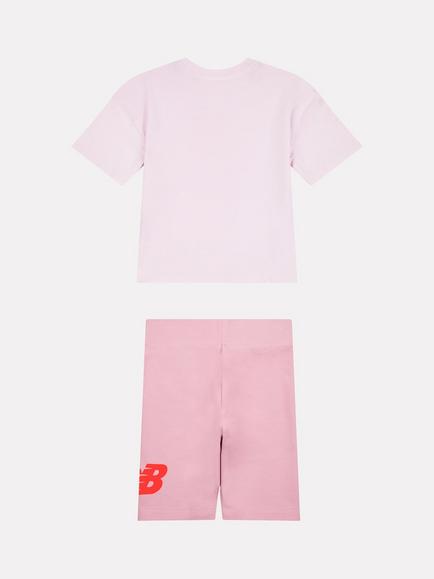 New Balance Kids' T-Shirt and Shorts Set, Light Raspberry - view 2, Light Raspberry