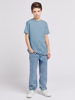 Lee Kids' Badge Cotton T-Shirt - view 2, Faded Denim