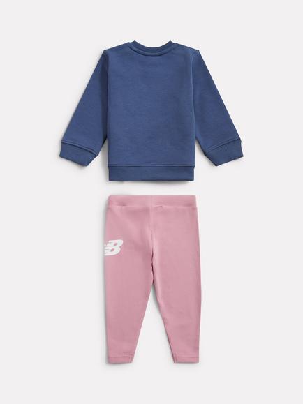 New Balance Sunrise Kids' Cotton Blend Crew T-Shirt and Legging Set - view 2, Vintage Indigo