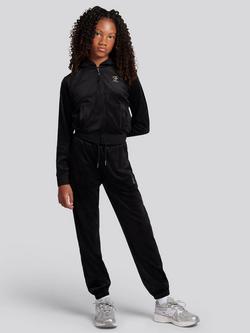 Juicy Couture Kids' Zip Up Hoodie & Relaxed Joggers Set, Jet Black