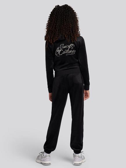 Juicy Couture Kids' Zip Up Hoodie & Relaxed Joggers Set - view 2, Jet Black