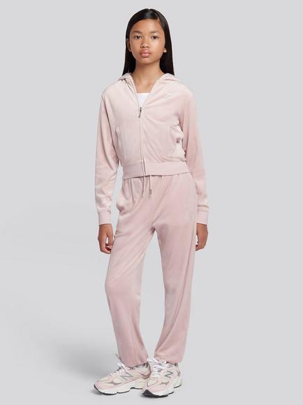 Juicy Couture Kids' Zip Up Hoodie & Relaxed Joggers Set, Burnished Lilac, Burnished Lilac