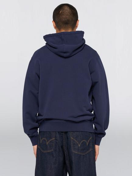 Edwin Cotton Sunset On Fuji Hoodie, Maritime Blue - view 2, Maritime Blue