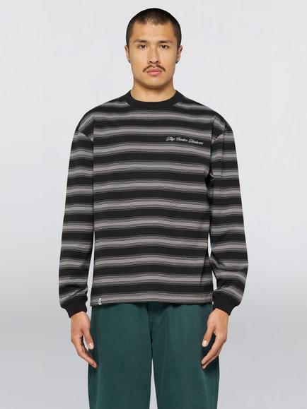 Edwin Bolton Long Sleeve T-Shirt, Black/Grey, Black/Grey