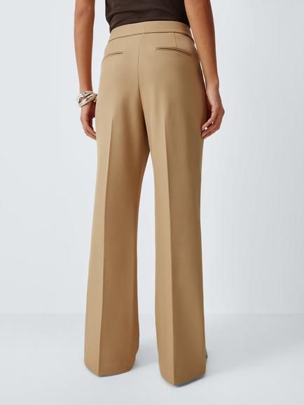 John Lewis Melange Bootcut Trousers, Camel - view 2, Camel