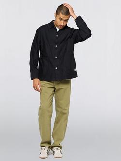 Edwin Cotton Overshirt, Black - view 2, Black