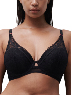 Chantelle Amor Plunge T-Shirt Bra, Black, Black