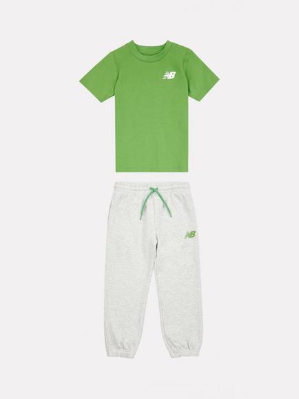 New Balance Kids' 327 Multi Graphic T-Shirt and Jogger Set, Alpine Green, Alpine Green
