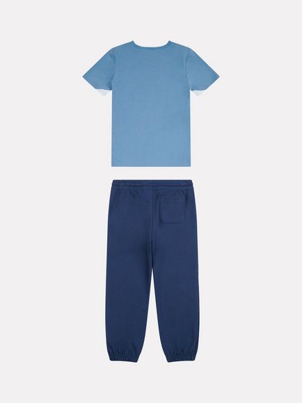 New Balance Kids' Contrast Panel T-Shirt and Jogger Set, Midnight Blue - view 2, Midnight Blue
