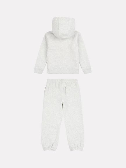 New Balance Kids' Zip Hoodie, T-Shirt & Jogger Set, Ash Heather/Red - view 2, Ash Heather/Red
