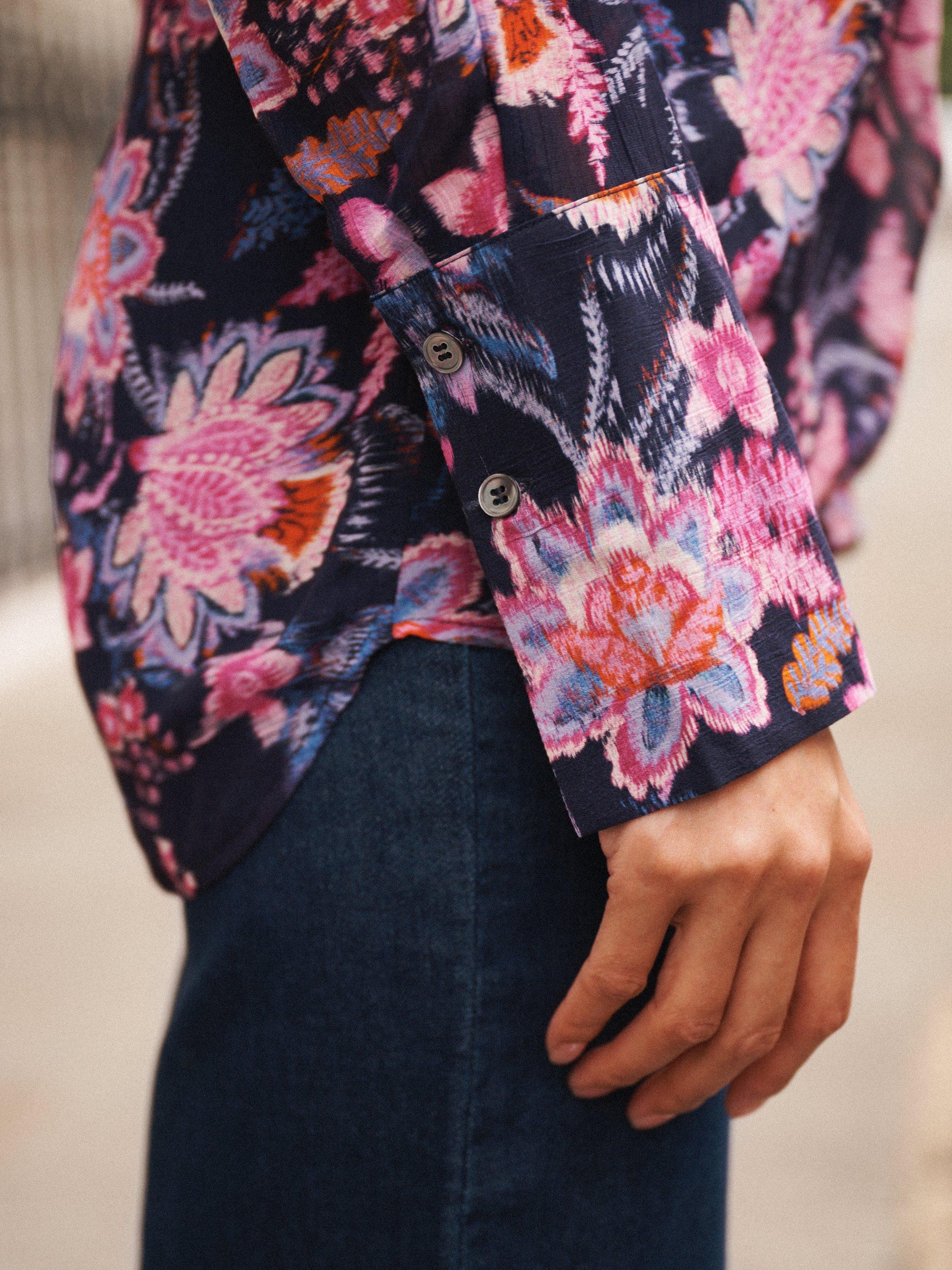 Product image 6 of 8, which shows NRBY Sybil Blurred Block Shirt Dress, Multi, XS