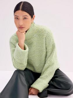 Ro&Zo Boucle Deep Cuff Jumper, Green, Green